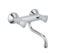 Grohe évier paroi 2-poignée montée Costa 31187001 chromé , bec orientable