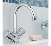 GROHE Costa - Mélangeur monotrou lavabo taille L avec garniture de vidage chrome