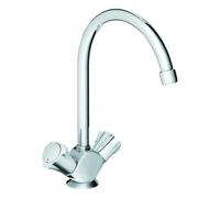 GROHE Costa Mitigeur d'évier à deux poignées, saillie 182mm, orientable, 31831001