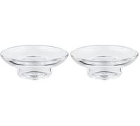 GROHE Coupelle en Verre, Porte-Savon pour Salle de Bain, Convient aux Supports Start et Start Cube, 41182000 (Lot de 2)