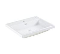 Grohe Cube Céramique de salle de bain bassin 3947900H 60 cm, 2000 trou avec trop - plein, le dos glacé, blanc alpin PureGuard