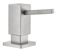 GROHE Cube, distributeur de liquide vaisselle, surface métal de qualité | Encastré dans le plan de travail, grande ouverture, remplissage facile, assorti aux mitigeurs cuisine (acier inox, 40649DC0)