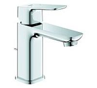 GROHE Cubeo Mitigeur monocommandé pour lavabo, S-Size, saillie 106mm, vidage à tirette, 1016940000, Couleur: chrome