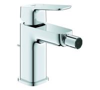GROHE Cubeo Mitigeur monocommandé pour bidet, saillie 113mm, garniture de vidage à tirette, 1018100000, Couleur: chrome