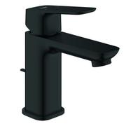GROHE Cubeo Mitigeur monocommandé pour lavabo, S-Size, saillie 106mm, vidage à tirette, 1016942430, Couleur: Noir mat