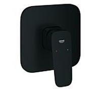 GROHE Cubeo Mitigeur monocommandé pour douche, montage encastré, set de finition pour Rapido SmartBox, 1017772430, Couleur: Noir mat
