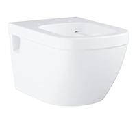 GROHE cuvette suspendue Euro ceramic, sans bride sans rebord, entièrement caréné, volume de chasse 3/5 L, porcelaine vitrifiée, finition blanc alpin, 39538000 (Import Allemagne)