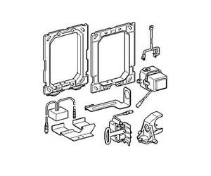 GROHE Déclencheur sans fil pour WC, pour une plaque murale supplémentaire pour actionnement manuel, 38778000,