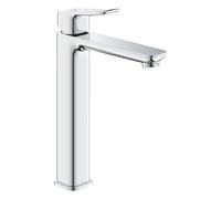 GROHE Dice 1018920000 Mitigeur de lavabo lisse pour lavabo autoportant (taille XL 270 mm, cartouche en céramique 28 mm, économie d'eau, queues 3/8", facile à installer avec QuickTool inclus), chromé