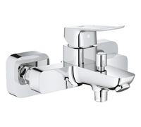GROHE Dice Mitigeur Bain/Douche avec inverseur automatique (Montage mural apparent, Clapet anti-retour intégré, Facile à Installer grâce à la clé de montage QuickSpanner incluse), Chrome, 1018720000