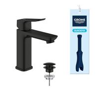 GROHE Dice Mitigeur monocommande Lavabo Taille M (Robinet pour Lavabo de Salle de bain, Avec bonde clic clac, facile à installer avec QuickTool inclus), Chrome, 1018330000