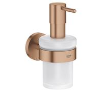GROHE Start Distributeur de Savon avec Support Mural (Verre et Métal, Capacité 160 ML, Fixation Murale Cachée) Bronze Brushed Warm Sunset, 41195DL0
