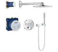 SmartControl douche Grohe SmartControl dissimulé 34709000 chromé , avec 3 vannes d'arrêt, rondes