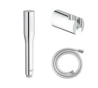Pack douchette 1 jet Vitalio Get Stick + Flexible 1500 chromé + Support pour douchette