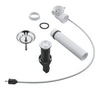GROHE 40986SD0 vidage pour évier Noir, Acier inoxydable, Blanc