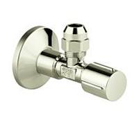 Grohe équerre match0 22037BE0 2000 / 2 "x 3/8", poignée en métal, rosace, 2000 cm, nickel