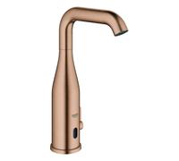 Grohe Essence E électronique à infrarouge pour lavabos, saillie 161mm, alimentation par pile 6V, différents programmes, avec mélangeur, 36445DL0, Couleur: coucher de soleil chaud brossé