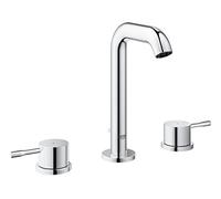 GROHE Mitigeur de lavabo Essence 20296001 chromé, montage à 3 trous avec garniture de vidage