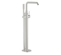 GROHE Essence Mitigeur Bain/Douche Hors Sol (Avec douchette Euphoria Cosmopolitan Stick, Zone de rotation réglable, A fixer au sol), Supersteel, 23491DC1