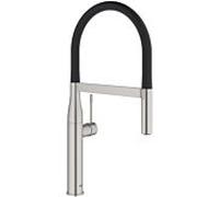 Mitigeur d'Ã©vier Grohe Essence, DN 15, flexible SantoprÃšne, spray professionnel SpeedClean, Coloris: acier super - 30294DC0