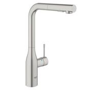 GROHE Essence Mitigeur de cuisine avec bec L et dual spray extractible inox 30270DC0