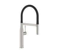 Mitigeur d'Ã©vier Grohe Essence, DN 15, flexible SantoprÃšne, spray professionnel SpeedClean, Coloris: acier super - 30294DC0