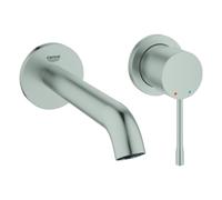 Grohe Essence, mitigeur lavabo 2 trous, saillie 183mm, montage mural, 29192DC1, Couleur: acier super