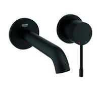 Grohe Essence, mitigeur lavabo 2 trous, saillie 183mm, montage mural, 29192KF1, Couleur: Noir Fantôme