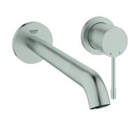 Grohe Essence, mitigeur lavabo 2 trous, saillie 230mm, montage mural, 29193DC1, Couleur: acier super