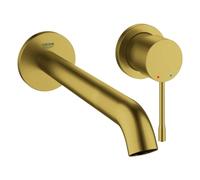 GROHE Set de montage Essence 29193GN1 - Mitigeur lavabo 2 trous, saillie 230mm, Cool Sunrise brossé