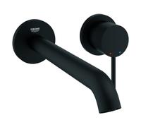 Grohe Essence, mitigeur lavabo 2 trous, saillie 230mm, montage mural, 29193KF1, Couleur: Noir Fantôme