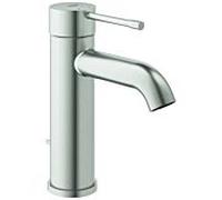 GROHE Essence Ensemble de robinet à poser - bec 11,6 cm - taille S - bonde - super acier 24171DC1