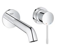Grohe MÃ©langeur lavabo 2 trous Essence DN15, montage mural, saillie 183mm, Coloris: chrome - 19408001