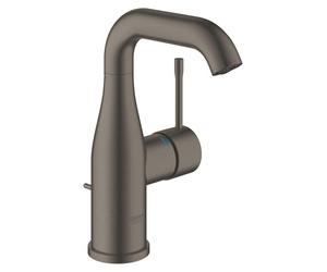 GROHE Essence Mitigeur monocommande Lavabo pour Salle de Bains, Taille M, Robinet (Avec Tirette et Garniture de vidage, Rotation 360°, Facile à Installer), Anthracite Brossé, 23462AL1