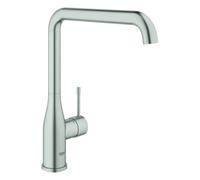 GROHE Essence Mitigeur monocommandé pour évier, avec bec haut orientable, Professional, saillie 220mm, 30505DC0, Couleur: acier super