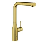 GROHE Essence Mitigeur monocommandé pour évier, saillie 204mm, bec haut, extractible, douchette Dual, orientable, 30504GN0, Couleur: lever de soleil frais brossé