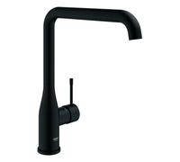 GROHE Essence Mitigeur monocommandé pour évier, saillie 220mm, orientable, bec haut, 30505KF0, Couleur: Noir Fantôme