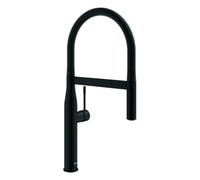 GROHE Essence Mitigeur monocommandé pour évier, saillie 240mm, douchette professionnelle avec flexible, orientable, MagneticDocking, 30503KF0, Couleur: Noir Fantôme