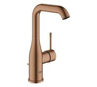 Grohe Essence Mitigeur monocommandé pour lavabo, L-Size, orientable, saillie 127mm, avec vidage à tirette, 24174DL1, Couleur: coucher de soleil chaud brossé