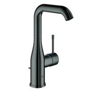Grohe Essence Mitigeur monocommandé pour lavabo, L-Size, orientable, saillie 127mm, avec vidage à tirette, 24174A01, Couleur: graphite dur