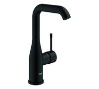 Grohe Essence Mitigeur monocommandé pour lavabo, L-Size, orientable, saillie 127mm, sans vidage, 24177KF1, Couleur: Noir Fantôme