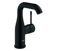 Grohe Essence Mitigeur monocommandé pour lavabo, M-Size, orientable, saillie 114mm, sans vidage, 24176KF1, Couleur: Noir Fantôme