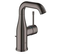GROHE Essence Mitigeur Monocommande Robinet de lavabo pour Salle de Bains, Taille M (Avec clapet de vidage, Bec Orientable, Facile à Installer), Hard Graphite, 23462A01