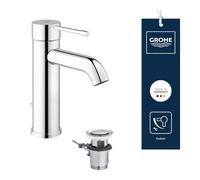 GROHE Mitigeur monocommande lavabo Essence 23591001 – 1 trou taille S avec bonde StarLight Chrome