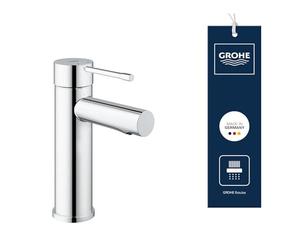 GROHE Essence Mitigeur Monocommande Robinet de lavabo pour Salle de Bains, Taille S (GROHE EcoJoy, AquaGuide, Facile à installer), Chrome, 34294001