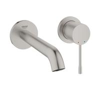 GROHE Essence Mitigeur Taille M, Robinet pour Lavabo de Salle de Bains (2 Trous, Facile à Installer), Supersteel, 19408DC1