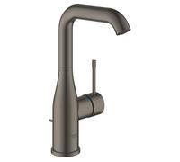 GROHE Essence New Robinet de lavabo posé - bec 12,7 cm - taille L - bec haut pivotant - vidage - EcoJoy - graphite brossé foncé 32628al1