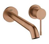Grohe Essence set de finition 29193DL1 mitigeur lavabo 2 trous à encastrer, saillie 230 mm, coucher de soleil chaud brossé
