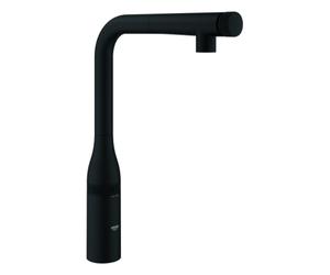 GROHE Essence SmartControl Mitigeur d'évier, saillie 199mm, extractible, pivotant, phantom black, 31928KF0