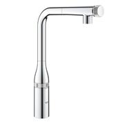 GROHE Essence SmartControl - Mitigeur monocommande de cuisine taille L avec bec orientable et douchette extractible chrome